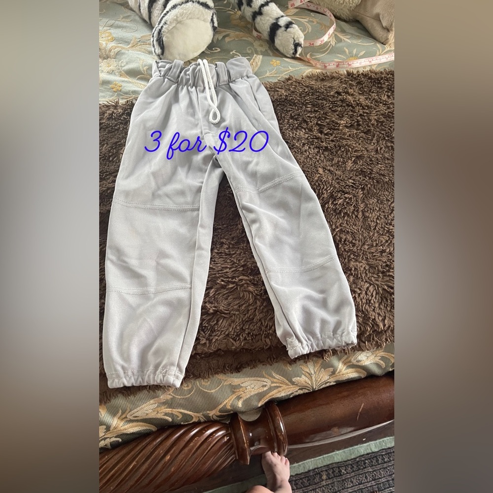 Champro Sports Youth Baseball / T-ball uniform pants grey XS 3itemsfor$20